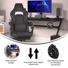 Flash Furniture Black LeatherSoft Gaming Chair with Skater Wheels CH-00288-BK-BK-RLB-GG